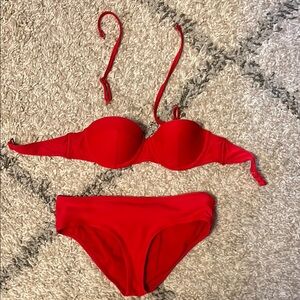 Red Old Navy Convertible Bikini Set